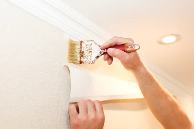 Pose de papier peint à la Guiche — revêtements muraux et toiles de verre